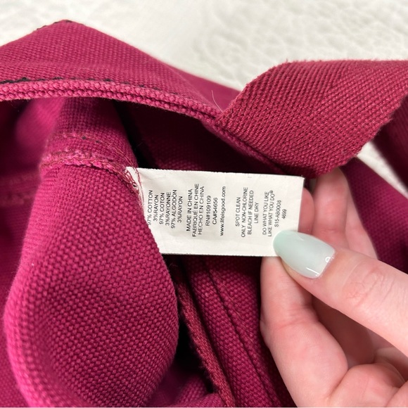 Large Life is Good Berry Colored Tote - Picture 8 of 10